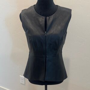 BCBGMaxAzria Black Leather Vest